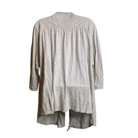 Coldwater Creek Women's Gray Open Front Cardigan Size 1X Soft Indian Cotton - Picture 2 of 11